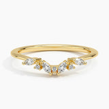 Yvette Diamond Ring in yellow gold — top view