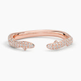 Rose Thorn Diamond Open Ring (1/3 ct. tw.) in rose gold — top view