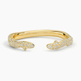 Rose Thorn Diamond Open Ring (1/3 ct. tw.) in yellow gold — top view
