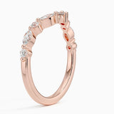 Curved Versailles Diamond Ring in rose gold — side view