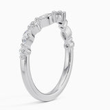Curved Versailles Lab Diamond Ring in white gold — side view