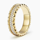 Sol Diamond Ring in yellow gold