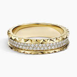 Sol Diamond Ring in yellow gold — top view