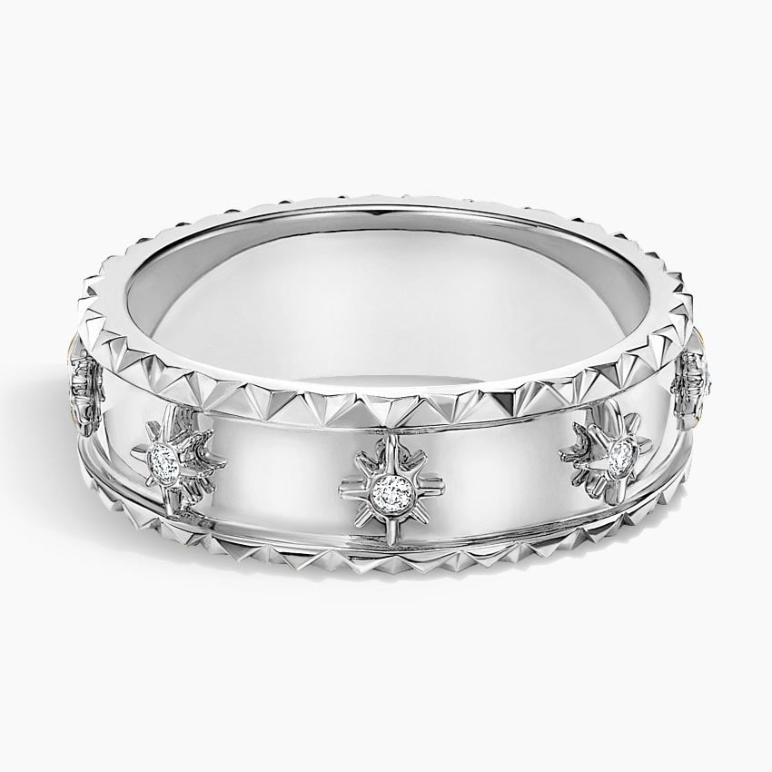 Sol Starburst Diamond Ring in white gold — top view