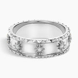 Sol Starburst Diamond Ring in white gold — top view