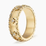 Sol Starburst Diamond Ring in yellow gold