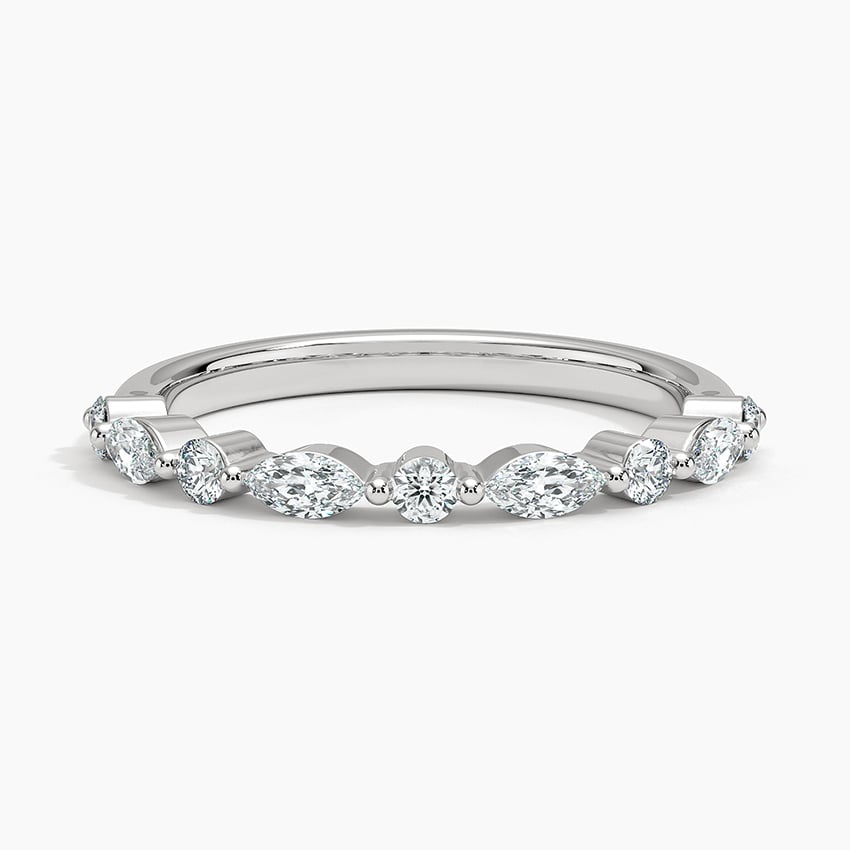 Versailles Half-Coverage Lab Diamond Ring (3/8 ct. tw.) in white gold — top view