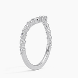 Delicate Versailles Contour Diamond Ring (1/3 ct. tw.) in white gold — side view