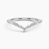 Delicate Versailles Contour Diamond Ring (1/3 ct. tw.) in white gold — top view
