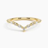 Delicate Versailles Contour Diamond Ring (1/3 ct. tw.) in yellow gold — top view