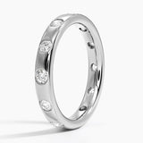 Cara Flush Set Eternity Lab Diamond Ring in white gold — side view
