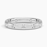 Cara Flush Set Eternity Lab Diamond Ring in white gold — top view