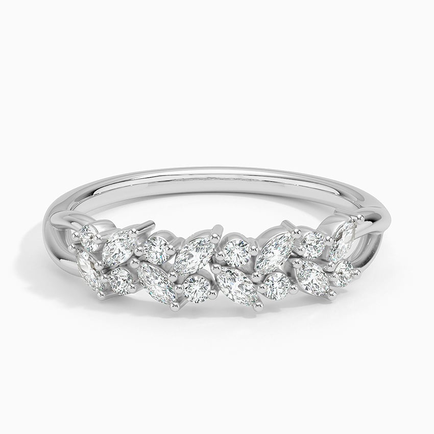 Jardiniere Diamond Ring in white gold — top view