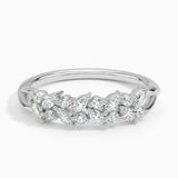 Jardiniere Diamond Ring in white gold — top view