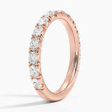 Nathalie Oval Lab Diamond Ring in rose gold — side view