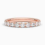 Nathalie Oval Lab Diamond Ring in rose gold — top view