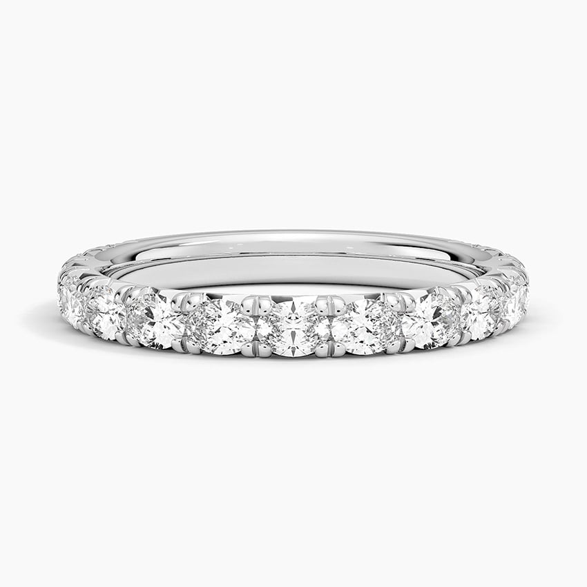 Nathalie Oval Lab Diamond Ring in white gold — top view