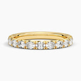 Nathalie Oval Lab Diamond Ring in yellow gold — top view