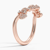 Canopy Pavé Diamond Contour Ring in rose gold — side view