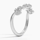 Canopy Pavé Diamond Contour Ring in white gold — side view