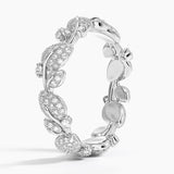 Canopy Pavé Diamond Eternity Ring in white gold — side view