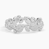 Canopy Pavé Diamond Eternity Ring in white gold — top view