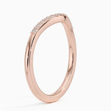 Petite Curved Diamond Ring (1/10 ct. tw.) in rose gold — side view