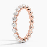 Riviera Lab Diamond Eternity Ring (2 ct. tw.) in rose gold — side view