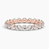 Riviera Lab Diamond Eternity Ring (2 ct. tw.) in rose gold — top view