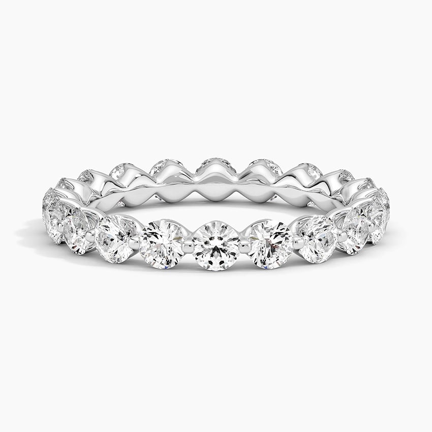 Riviera Lab Diamond Eternity Ring (2 ct. tw.) in white gold — top view