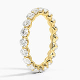 Riviera Lab Diamond Eternity Ring (2 ct. tw.) in yellow gold — side view