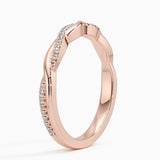 Petite Twisted Vine Diamond Ring (1/8 ct. tw.) in rose gold — side view