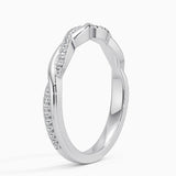 Petite Twisted Vine Diamond Ring (1/8 ct. tw.) in white gold — side view