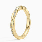 Petite Twisted Vine Diamond Ring (1/8 ct. tw.) in yellow gold — side view