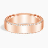 Avalon Eternity Diamond 6mm Wedding Ring (2/5 ct. tw.) in rose gold — top view