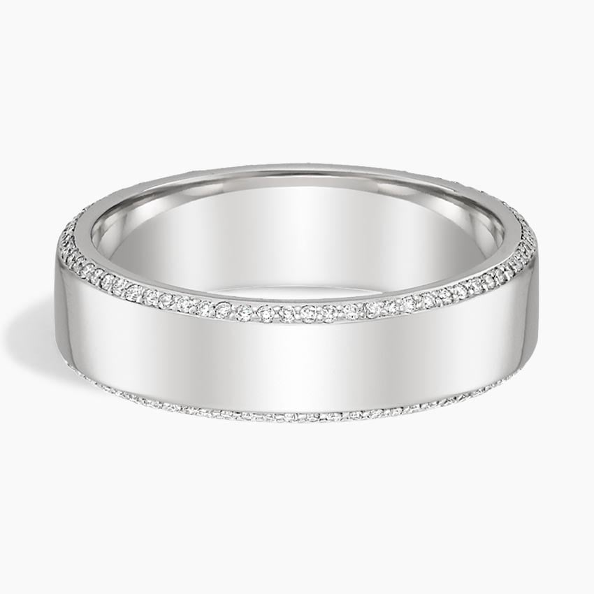 Avalon Eternity Diamond 6mm Wedding Ring (2/5 ct. tw.) in white gold — top view