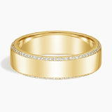 Avalon Eternity Diamond 6mm Wedding Ring (2/5 ct. tw.) in yellow gold — top view