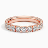 Ellora Half Coverage Lab Diamond Ring (7/8 ct. tw.) in rose gold — top view