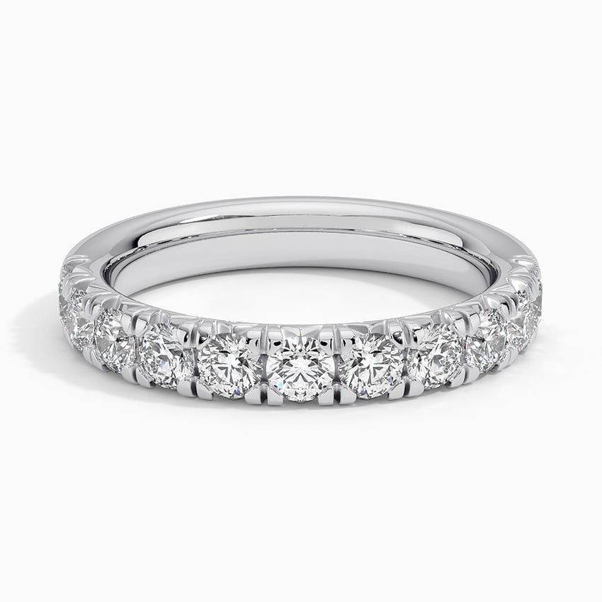 Ellora Half Coverage Lab Diamond Ring (7/8 ct. tw.) in white gold — top view