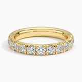Ellora Half Coverage Lab Diamond Ring (7/8 ct. tw.) in yellow gold — top view