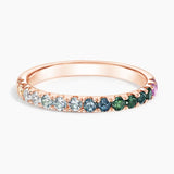 Ocean Ombre Ring in rose gold — top view