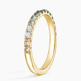 Ocean Ombre Ring in yellow gold