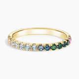 Ocean Ombre Ring in yellow gold — top view