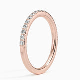 Petite Shared Prong Half Coverage Diamond Ring (1/4 ct. tw.) in rose gold — side view