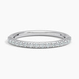 Petite Shared Prong Half Coverage Diamond Ring (1/4 ct. tw.) in white gold — top view