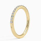 Petite Shared Prong Half Coverage Diamond Ring (1/4 ct. tw.) in yellow gold — side view