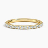 Petite Shared Prong Half Coverage Diamond Ring (1/4 ct. tw.) in yellow gold — top view