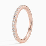 Petite Shared Prong Three-Quarter Coverage Diamond Ring (3/8 ct. tw.) in rose gold — side view