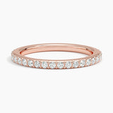 Petite Shared Prong Three-Quarter Coverage Diamond Ring (3/8 ct. tw.) in rose gold — top view