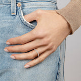 Petite Shared Prong Three-Quarter Coverage Diamond Ring (3/8 ct. tw.) in white gold